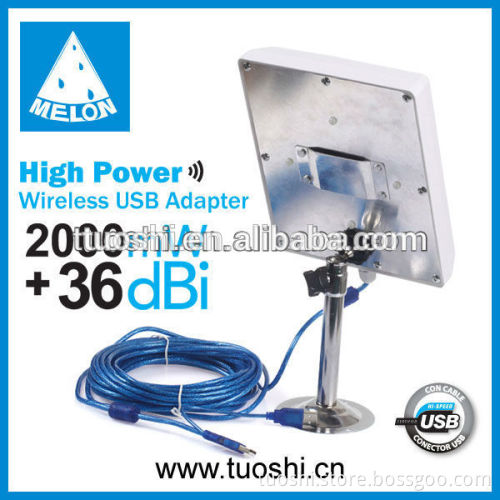 2.4GHz, 802.11b/g/n,Ralink 3070 Wireless USB Adapter with 150Mbps,outdoor wiif antenna Melon N4000